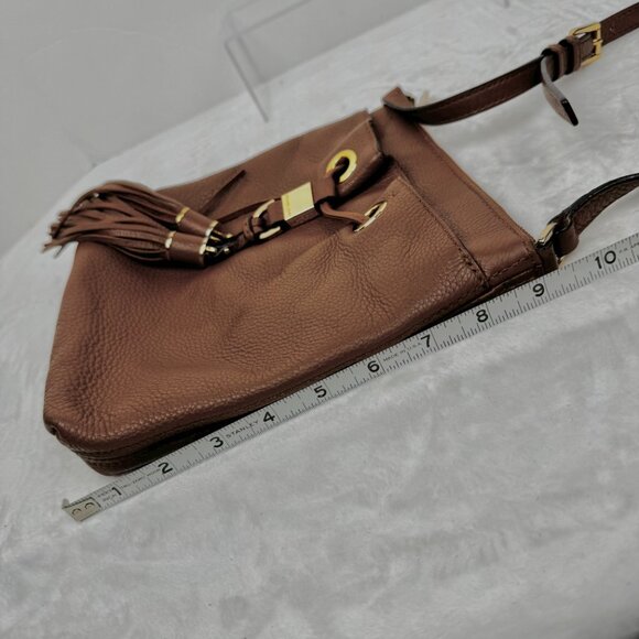 Michael Kors Brown Pebbled Leather Crossbody Shoulder Bag Magnetic Closure READ - Picture 12 of 16